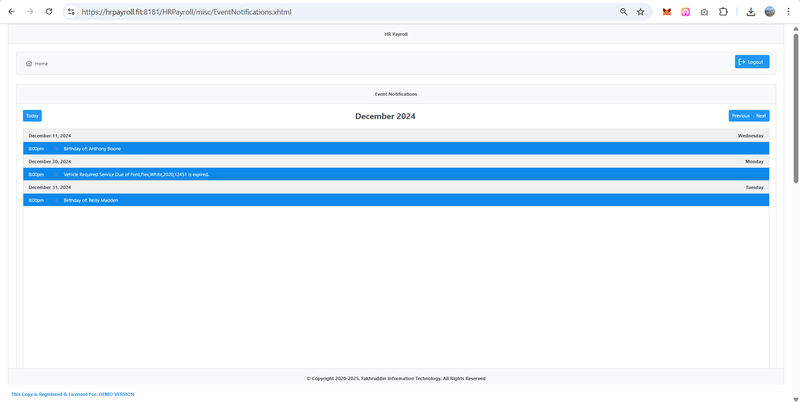 Birthday Notifications